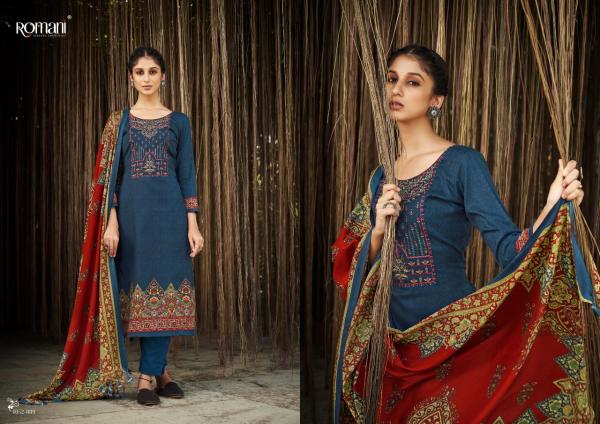 Romani Gulmarg Exclusive Wollen Wear Pashmina Designer Dress Collection